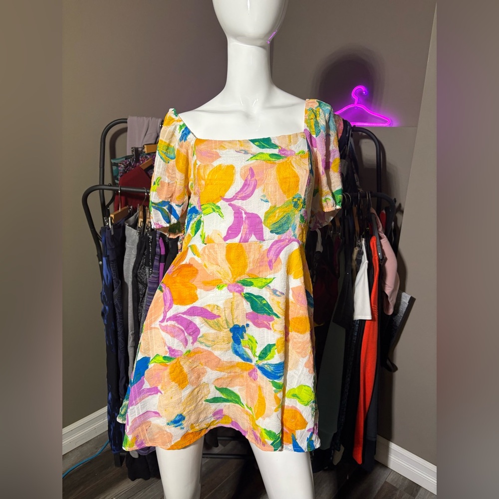 Lily Rose Square Neck Dress XL
